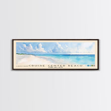 Load image into Gallery viewer, Cruise Center Beach, Turks and Caicos Watercolor Print, Vacation Gift, Turks and Caicos Wall Art, Beach Painting, Beach Decor, Large Wall Art, Wood Frame Art