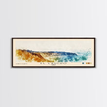 Load image into Gallery viewer, El Laucho, Chile Watercolor Print, Vacation Gift, Chile Wall Art, Beach Painting, Beach Decor, Large Wall Art, Wood Frame Art