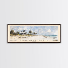 Load image into Gallery viewer, Eleuthera Island, Bahamas Watercolor Print, Vacation Gift, Bahamas Wall Art, Beach Painting, Beach Decor, Large Wall Art, Wood Frame Art