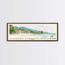 Carregar imagem no visualizador da galeria, Fort Clarence Beach, Jamaica Watercolor Beach Print, Vacation Gift, Jamaica Wall Art, Framed Canvas Print, Framed Beach Painting