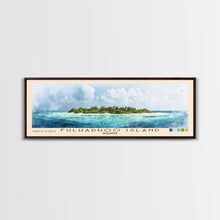 Load image into Gallery viewer, Fulhadhoo Island, Maldives Watercolor Beach Print, Vacation Gift, Maldives Wall Art, Beach Painting, Beach Decor, Beach Painting