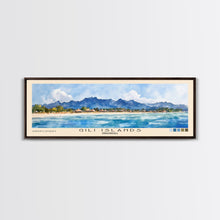 Load image into Gallery viewer, Gili Islands, Indonesia Watercolor Beach Print, Vacation Gift, Indonesia Wall Art, Beach Painting, Beach Decor, Beach Painting