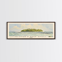 Load image into Gallery viewer, Glover’s Reef Atoll, Belize Watercolor Beach Print, Vacation Gift, Belize Wall Art, Beach Painting, Beach Decor, Beach Painting