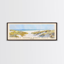 Cargar imagen en el visor de la galería, Gulf Shores Public Beach, Alabama Watercolor Print, Vacation Gift, Alabama Wall Art, Beach Painting, Beach Decor, Large Wall Art, Wood Frame Art
