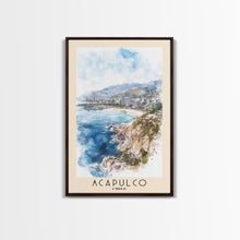 Load image into Gallery viewer, Acapulco, Chile Watercolor Beach Print, Vacation Gift, Chile Wall Art, Beach Painting, Beach Decor, Beach Painting