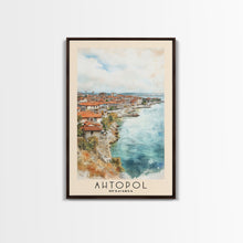 Load image into Gallery viewer, Ahtopol, Bulgaria Watercolor Beach Print, Vacation Gift, Bulgaria Wall Art, Beach Painting, Beach Decor, Beach Painting