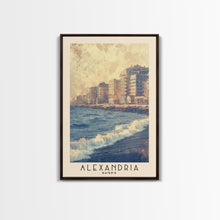 Load image into Gallery viewer, Alexandria, Egypt Watercolor Beach Print, Vacation Gift, Egypt Wall Art, Beach Painting, Beach Decor, Beach Painting