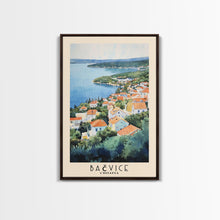 Load image into Gallery viewer, Bačvice, Croatia Watercolor Beach Print, Vacation Gift, Croatia Wall Art, Beach Painting, Beach Decor, Beach Painting