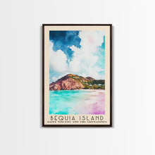 Load image into Gallery viewer, Bequia Island, Saint Vincent and the Grenadines Watercolor Beach Print, Vacation Gift, Saint Vincent and the Grenadines Wall Art, Beach Painting, Beach Decor, Beach Painting