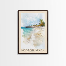 Load image into Gallery viewer, Boston Beach, Jamaica Watercolor Beach Print, Vacation Gift, Jamaica Wall Art, Beach Painting, Beach Decor, Beach Painting