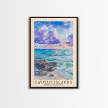 Load image into Gallery viewer, Cayman Islands, United Kingdom Watercolor Beach Print, Vacation Gift, United Kingdom Wall Art, Beach Painting, Beach Decor, Beach Painting
