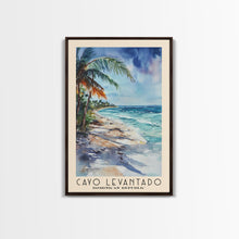Load image into Gallery viewer, Cayo Levantado, Dominican Republic Watercolor Print, Vacation Gift, Dominican Republic Wall Art, Beach Painting, Beach Decor, Large Wall Art, Wood Frame Art