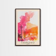 Load image into Gallery viewer, Changdao, China Watercolor Beach Print, Vacation Gift, China Wall Art, Beach Painting, Beach Decor, Beach Painting