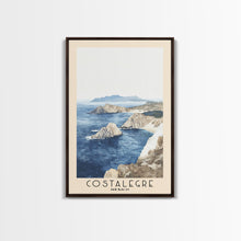 Load image into Gallery viewer, Costalegre, Mexico Watercolor Print, Vacation Gift, Mexico Wall Art, Beach Painting, Beach Decor, Large Wall Art, Wood Frame Art