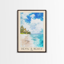 Load image into Gallery viewer, Devil’s Beach, Fiji Watercolor Beach Print, Vacation Gift, Fiji Wall Art, Beach Painting, Beach Decor, Beach Painting