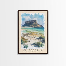 Load image into Gallery viewer, Falassarna, Greece Watercolor Beach Print, Vacation Gift, Greece Wall Art, Beach Painting, Beach Decor, Beach Painting