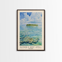 Load image into Gallery viewer, Glover’s Reef Atoll, Belize Watercolor Beach Print, Vacation Gift, Belize Wall Art, Beach Painting, Beach Decor, Beach Painting
