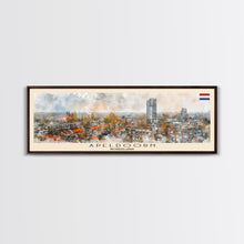 Load image into Gallery viewer, Apeldoorn Netherlands Travel Print Wall Art, Panoramic City Art, Travel Art, Wall Decor, Vacation Gift, Framed Canvas Print Or Metal Art
