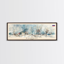 Load image into Gallery viewer, Barnaul Russia Wall Art, Panoramic Travel Poster, Panoramic Framed Canvas Print, City Wall Art, Wall Hanging Home Decor, Travel Art