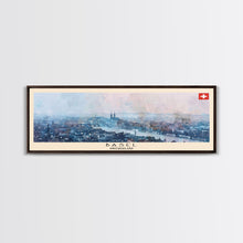 Carregar imagem no visualizador da galeria, Basel SwitzerlandTravel Art, City Art, Framed Canvas Print or Metal Wall Art, Europe Travel Poster, Panoramic Wall Art, Extra Wide Wall Art