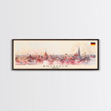 Load image into Gallery viewer, Bielefeld Germany Travel Print Wall Art, Panoramic City Art, Travel Art, Wall Decor, Vacation Gift, Framed Canvas Print Or Metal Art