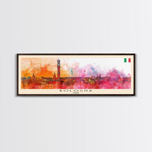 Carregar imagem no visualizador da galeria, Bologna Italy Wall Art, Panoramic Travel Poster, Panoramic Framed Canvas Print, City Wall Art, Wall Hanging Home Decor, Travel Art