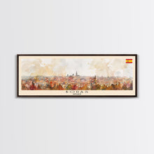 Load image into Gallery viewer, Bordeaux France Panoramic Travel Poster, Framed Canvas Print or Metal Wall Art, Travel Art, Home Decor, Panoramic Painting, Midcentury Art