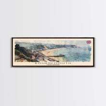 Load image into Gallery viewer, Bournemouth United Kingdom Wall Art, Panoramic Travel Poster, Panoramic Framed Canvas Print, City Wall Art, Wall Hanging Home Decor, Travel Art