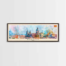 Carregar imagem no visualizador da galeria, Burgos Spain Wall Art, Panoramic Travel Poster, Panoramic Framed Canvas Print, City Wall Art, Wall Hanging Home Decor, Travel Art
