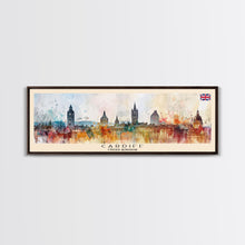 Carregar imagem no visualizador da galeria, Cardiff United Kingdom Travel Art, City Art, Framed Canvas Print or Metal Wall Art, Europe Travel Poster, Panoramic Wall Art, Extra Wide Wall Art