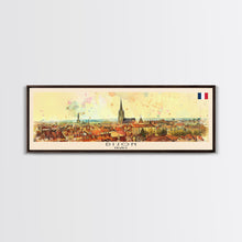 Load image into Gallery viewer, Dijon France Travel Art, City Art, Framed Canvas Print or Metal Wall Art, Europe Travel Poster, Panoramic Wall Art, Extra Wide Wall Art