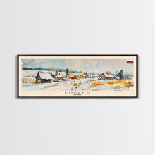 Load image into Gallery viewer, Engels Russia Panoramic Travel Poster, Framed Canvas Print or Metal Wall Art, Travel Art, Home Decor, Panoramic Painting, Midcentury Art