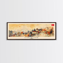 Load image into Gallery viewer, Eskisehir Turkey Panoramic Travel Poster, Framed Canvas Print or Metal Wall Art, Travel Art, Home Decor, Panoramic Painting, Midcentury Art