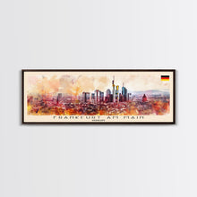 Carregar imagem no visualizador da galeria, Frankfurt Germany Travel Print Wall Art, Panoramic City Art, Travel Art, Wall Decor, Vacation Gift, Framed Canvas Print Or Metal Art