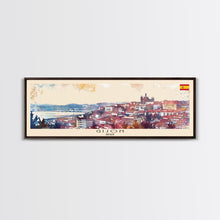 Carregar imagem no visualizador da galeria, Gijón Spain Travel Print Wall Art, Panoramic City Art, Travel Art, Wall Decor, Vacation Gift, Framed Canvas Print Or Metal Art