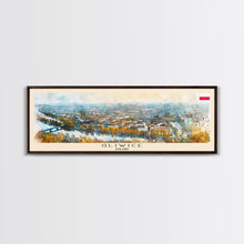 Carregar imagem no visualizador da galeria, Gliwice Poland Panoramic Travel Poster, Framed Canvas Print or Metal Wall Art, Travel Art, Home Decor, Panoramic Painting, Midcentury Art
