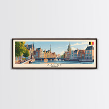 Carregar imagem no visualizador da galeria, Aalst Belgium Travel Print Wall Art, Panoramic City Art, Travel Art, Wall Decor, Vacation Gift, Framed Canvas Print Or Metal Art