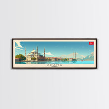 Carregar imagem no visualizador da galeria, Adana Turkey Travel Art, City Art, Framed Canvas Print or Metal Wall Art, Europe Travel Poster, Panoramic Wall Art, Extra Wide Wall Art