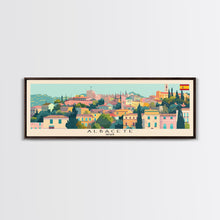 Carregar imagem no visualizador da galeria, Albacete Spain Travel Print Wall Art, Panoramic City Art, Travel Art, Wall Decor, Vacation Gift, Framed Canvas Print Or Metal Art