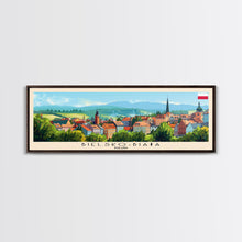 Load image into Gallery viewer, Bielsko Biala Poland Travel Art, City Art, Framed Canvas Print or Metal Wall Art, Europe Travel Poster, Panoramic Wall Art, Extra Wide Wall Art