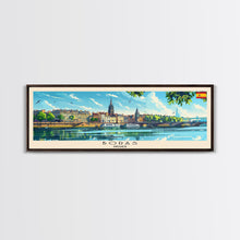 Load image into Gallery viewer, Borås Sweden Travel Art, City Art, Framed Canvas Print or Metal Wall Art, Europe Travel Poster, Panoramic Wall Art, Extra Wide Wall Art