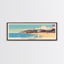 Load image into Gallery viewer, Bournemouth United Kingdom Wall Art, Panoramic Travel Poster, Panoramic Framed Canvas Print, City Wall Art, Wall Hanging Home Decor, Travel Art