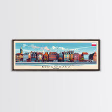Carregar imagem no visualizador da galeria, Bydgoszcz Poland Travel Art, City Art, Framed Canvas Print or Metal Wall Art, Europe Travel Poster, Panoramic Wall Art, Extra Wide Wall Art