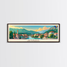 Load image into Gallery viewer, Doboj Bosnia Travel Print Wall Art, Panoramic City Art, Travel Art, Wall Decor, Vacation Gift, Framed Canvas Print Or Metal Art