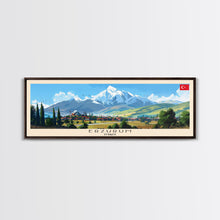 Load image into Gallery viewer, Erzurum Turkey Travel Print Wall Art, Panoramic City Art, Travel Art, Wall Decor, Vacation Gift, Framed Canvas Print Or Metal Art