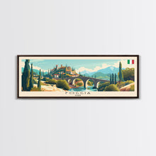 Cargar imagen en el visor de la galería, Foggia Italy Wall Art, Panoramic Travel Poster, Panoramic Framed Canvas Print, City Wall Art, Wall Hanging Home Decor, Travel Art