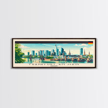 Carregar imagem no visualizador da galeria, Frankfurt Germany Travel Print Wall Art, Panoramic City Art, Travel Art, Wall Decor, Vacation Gift, Framed Canvas Print Or Metal Art