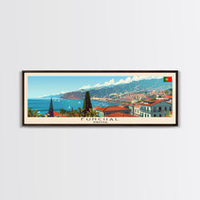 Carregar imagem no visualizador da galeria, Funchal Portugal Travel Print Wall Art, Panoramic City Art, Travel Art, Wall Decor, Vacation Gift, Framed Canvas Print Or Metal Art