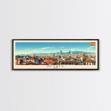 Carregar imagem no visualizador da galeria, Getafe Spain Panoramic Travel Poster, Framed Canvas Print or Metal Wall Art, Travel Art, Home Decor, Panoramic Painting, Midcentury Art