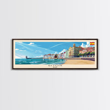 Carregar imagem no visualizador da galeria, Gijón Spain Travel Print Wall Art, Panoramic City Art, Travel Art, Wall Decor, Vacation Gift, Framed Canvas Print Or Metal Art